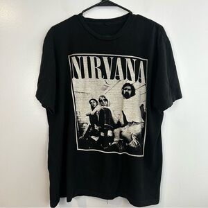 Nirvana 2013 Black and White T-shirt Size Large